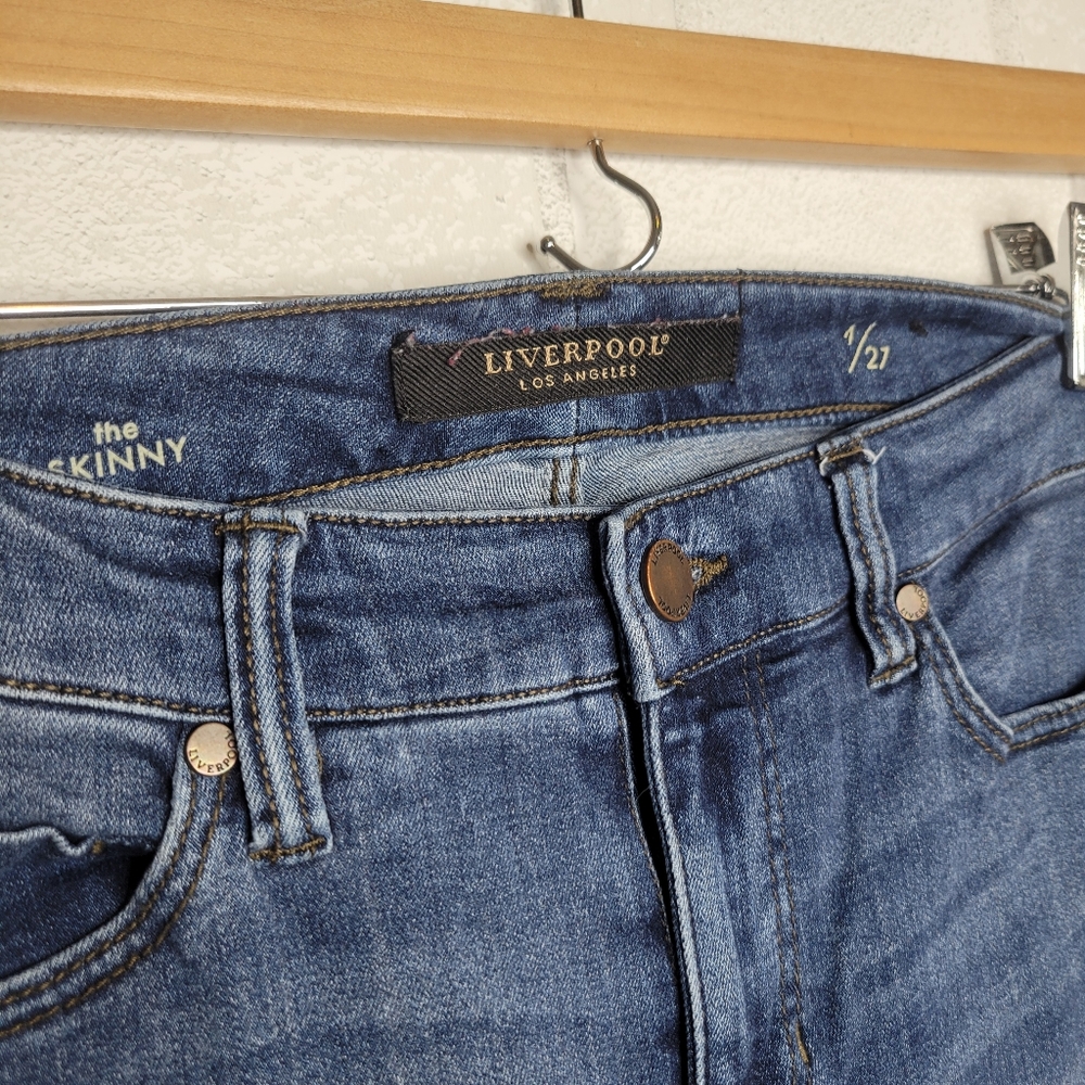 Liverpool Indigo Wash The Skinny Jeans - Picture 3 of 4